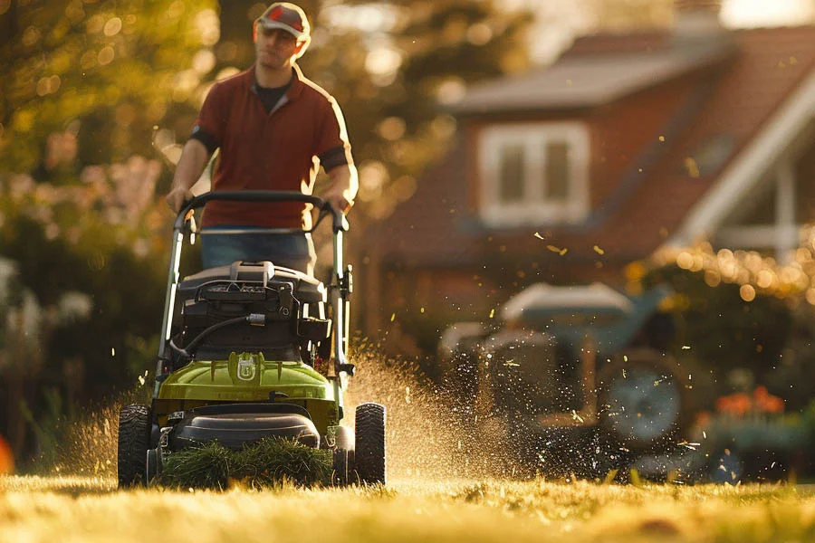 electric start lawn mowers